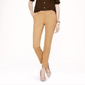 J. Crew Cafe Capri Cropped Pant Camel Tan